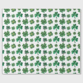 St. Patrick's Day 3D Irish Clover Geschenkpapier (Flach)