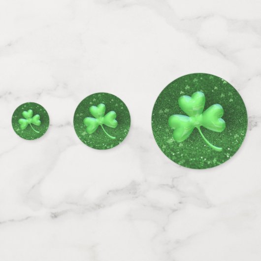 St. Patrick's Day 3D Kleeblatt Konfetti (Vorderseiten)