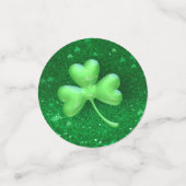 St. Patrick's Day 3D Kleeblatt Konfetti (Klein Vorderseite)