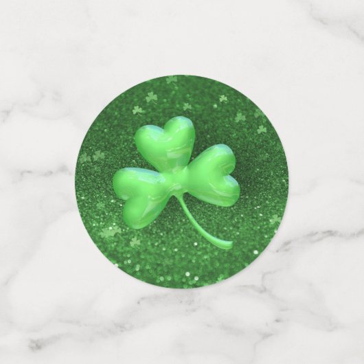 St. Patrick's Day 3D Kleeblatt Konfetti (Klein Vorderseite)
