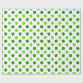 St. Patrick's Day 4 Leaf Clover Lucky Kleeblatt Geschenkpapier (Flach)