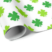 St. Patrick's Day 4 Leaf Clover Lucky Kleeblatt Geschenkpapier (Rolleneckpunkt)