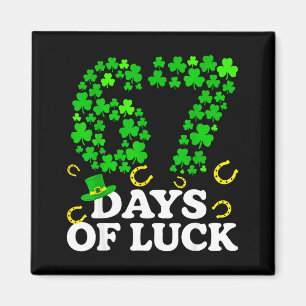 St Patricks Day 67 Tage Glück Irische Männer Fraue Magnet