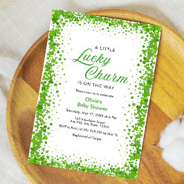 St Patrick's Day A Little Lucky Charm Baby Shower  Einladung