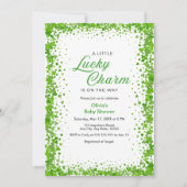 St Patrick's Day A Little Lucky Charm Baby Shower  Einladung (Vorderseite)