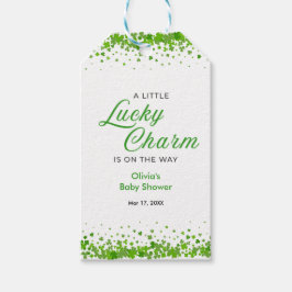 St Patrick's Day A Little Lucky Charm Baby Shower  Geschenkanhänger