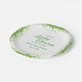 St Patrick's Day A Little Lucky Charm Baby Shower  Pappteller (Schrägansicht)