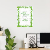 St Patrick's Day A Little Lucky Charm Baby Shower  Poster (Heimbüro)