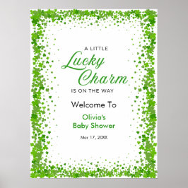 St Patrick's Day A Little Lucky Charm Baby Shower  Poster
