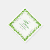 St Patrick's Day A Little Lucky Charm Baby Shower  Serviette (Ecke)