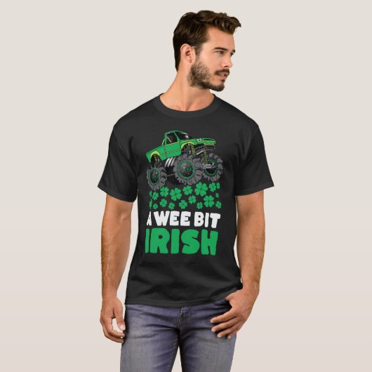 St Patricks Day A WBit Irish Monster Truck T-Shirt (Vorne ganz)