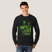 St Patrick's Day A Wee Bit Irish Flamingo T-Shirt (Vorne ganz)