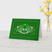 St. Patrick's Day Abstrakt Irish Note Card Karte (Gelbe Blume)
