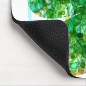 St. Patricks Day Abstraktes Kleeblatt Kunst, Dicht Mousepad (Ecke)