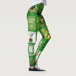 St. Patrick's Day Add 9 Fotos Green Layout Spaß Leggings