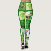 St. Patrick's Day Add 9 Fotos Green Layout Spaß Leggings (Rückseite)