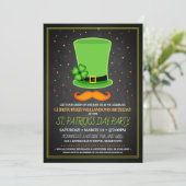 St. Patrick's Day Adult Geburtstagsparty Einladung (Stehend Vorderseite)