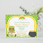St Patrick's Day African American Baby Shower Einladung (Stehend Vorderseite)