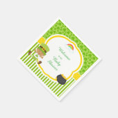 St Patrick's Day African American Boy Baby Shower Serviette (Ecke)