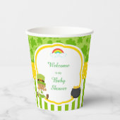 St Patrick's Day African American Girl Baby Shower Pappbecher (Vorderseite)