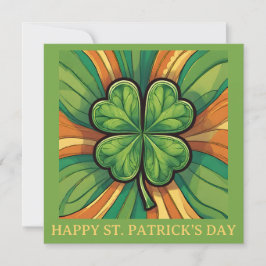 St. Patrick's Day AI Vierblättriges Kleeblatt Feiertagskarte