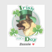 St. Patrick's Day Akita Vinyl Sticker (Blatt)