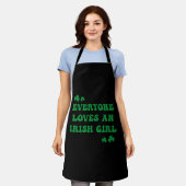 St Patricks Day Alle Lieben ein irisches Mädchen Schürze (Getragen)