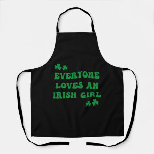 St Patricks Day Alle Lieben ein irisches Mädchen Schürze