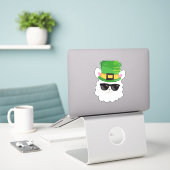 St. Patrick's Day, Alpaca, Llama, Leprechaun Hat Aufkleber (Laptop auf Schreibtisch)