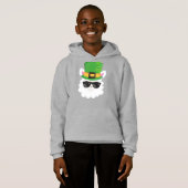 St. Patrick's Day, Alpaca, Llama, Leprechaun Hat Hoodie (Vorne ganz)