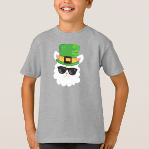 St. Patrick's Day, Alpaca, Llama, Leprechaun Hat T-Shirt