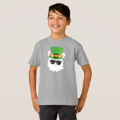 St. Patrick's Day, Alpaca, Llama, Leprechaun Hat T-Shirt (Vorne ganz)