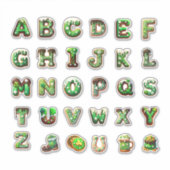 St. Patrick's Day Alphabet Aufkleber (Vorderseite)