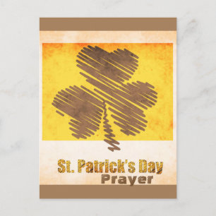 St. Patrick's Day Altes irisches Gebet Postkarte