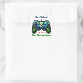 St Patricks Day - Am wahrscheinlichsten fängt Shen Quadratischer Aufkleber (Tasche)