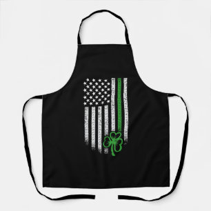 St Patricks Day American Irish Flag Kleeblatt Luck Schürze