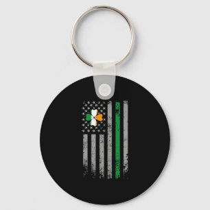 St Patricks Day American Irish Flag Kleeblatt Schlüsselanhänger