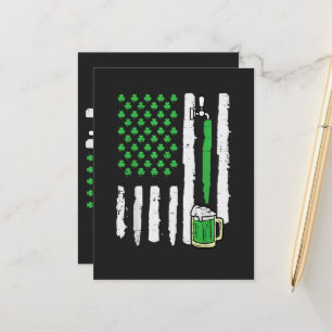 St Patricks Day Amerika Flagge Heiliger Ankündigungspostkarte