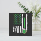 St Patricks Day Amerika Flagge Heiliger Einladung (Stehend Vorderseite)
