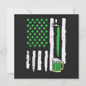 St Patricks Day Amerika Flagge Heiliger Einladung (Vorderseite)