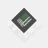 St Patricks Day Amerika Flagge Heiliger Serviette (Ecke)