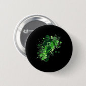 St. Patricks Day Amerikanischer Fußball Shamrock Button (Vorne & Hinten)