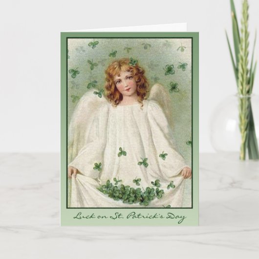 St. Patrick's Day Angel Karte (Vorderseite)