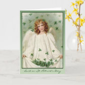 St. Patrick's Day Angel Karte (Gelbe Blume)