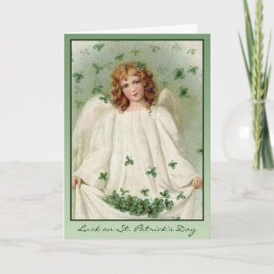 St. Patrick's Day Angel Karte