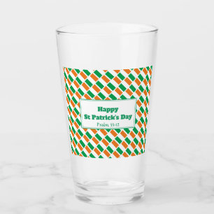 ST PATRICKS DAY Anpassbare irische Flagge Glas