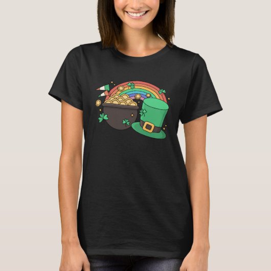 St Patricks Day Apparel leprechaun Pot of Gold rai T-Shirt (Vorderseite)