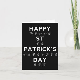St Patrick's Day Asl Deaf Awareness Karte