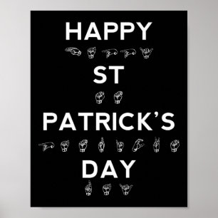 St Patrick's Day Asl Deaf Awareness Poster
