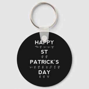 St Patrick's Day Asl Deaf Awareness Schlüsselanhänger